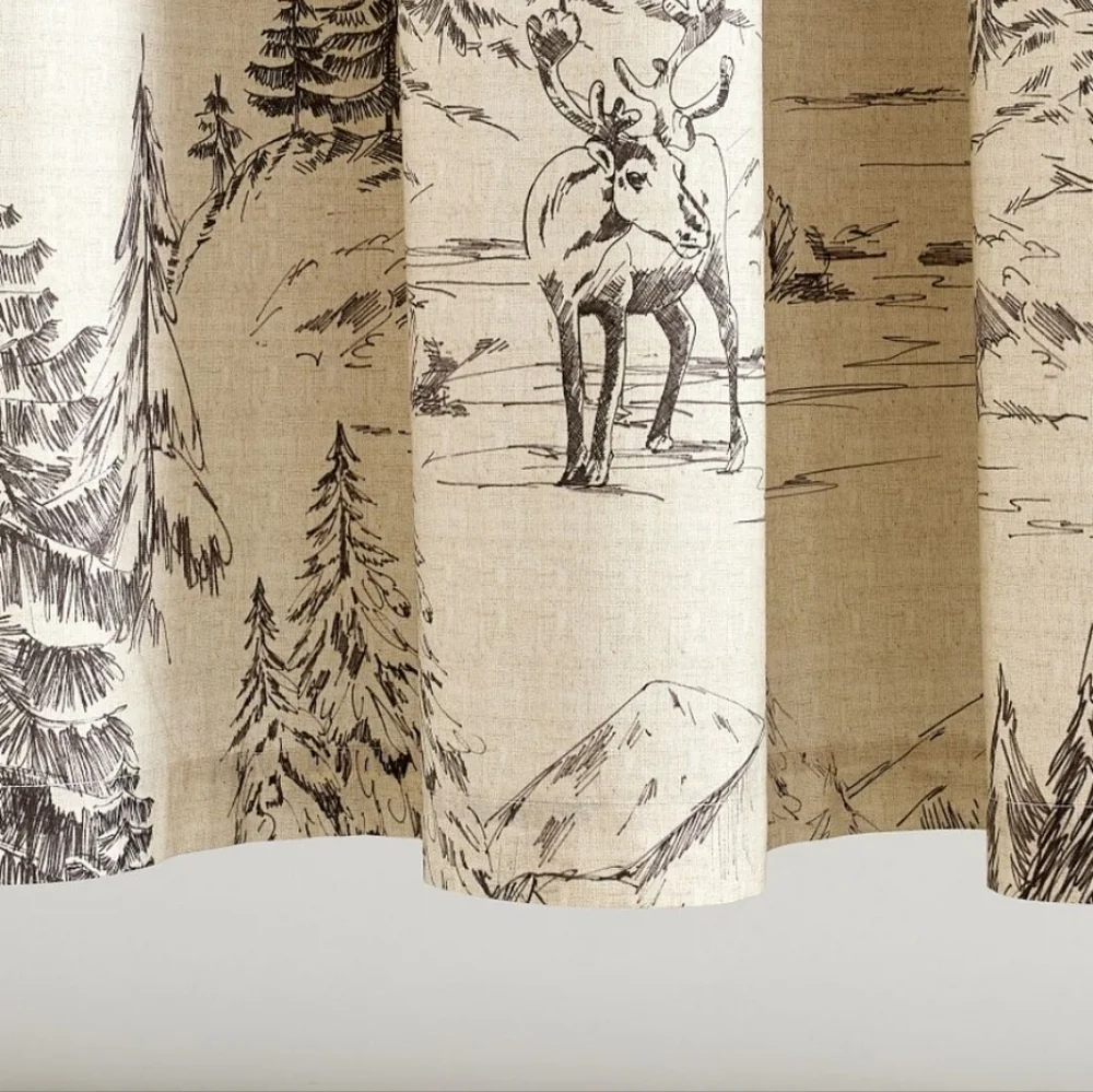 NWT Pottery Barn Rustic Forest 100% Cotton Shower Curtain 72×72" - Picture 5 of 12